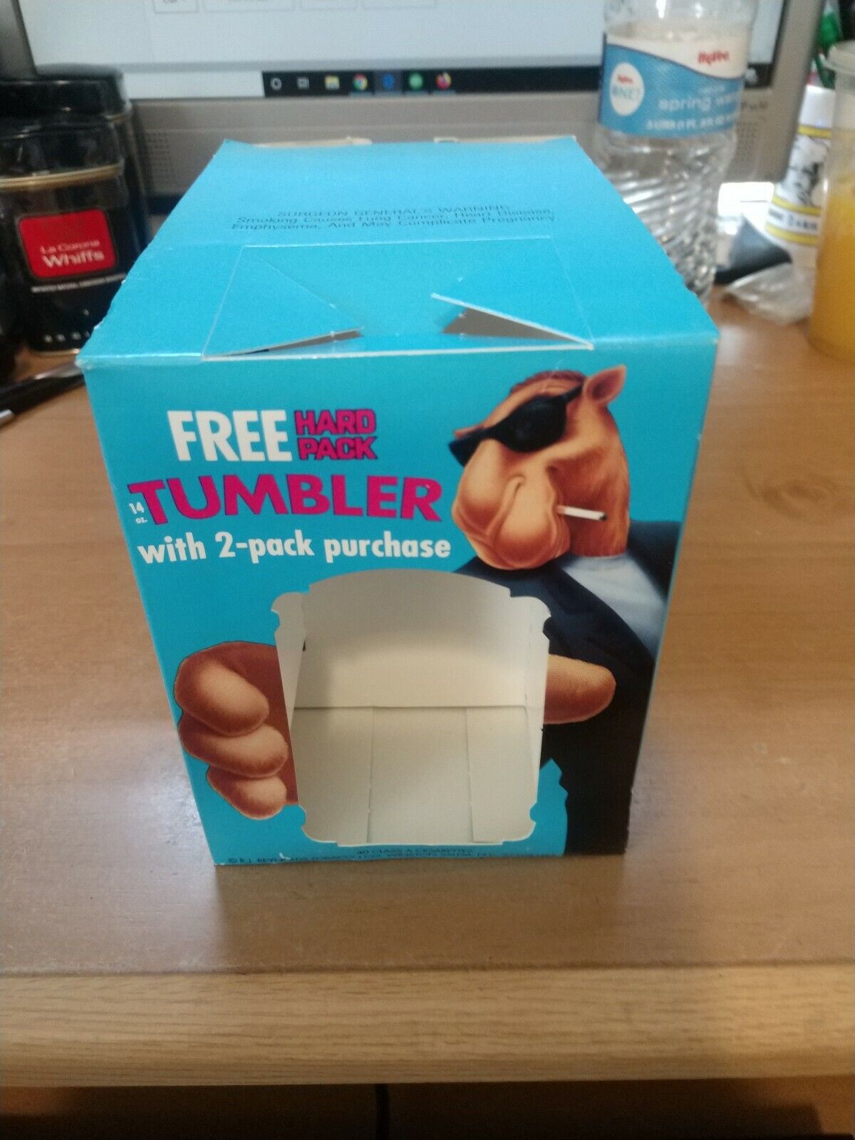 Camel Cigarettes The Hard Pack Plastic Tumbler New in Box