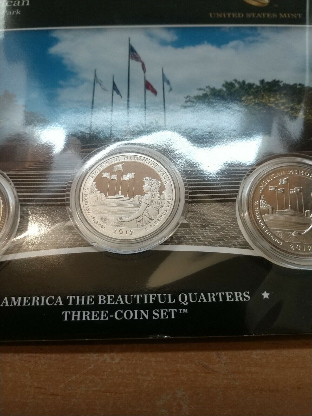 U.S. Mint ATB American Memorial Park 2019 Quarter, 3-Coin Set