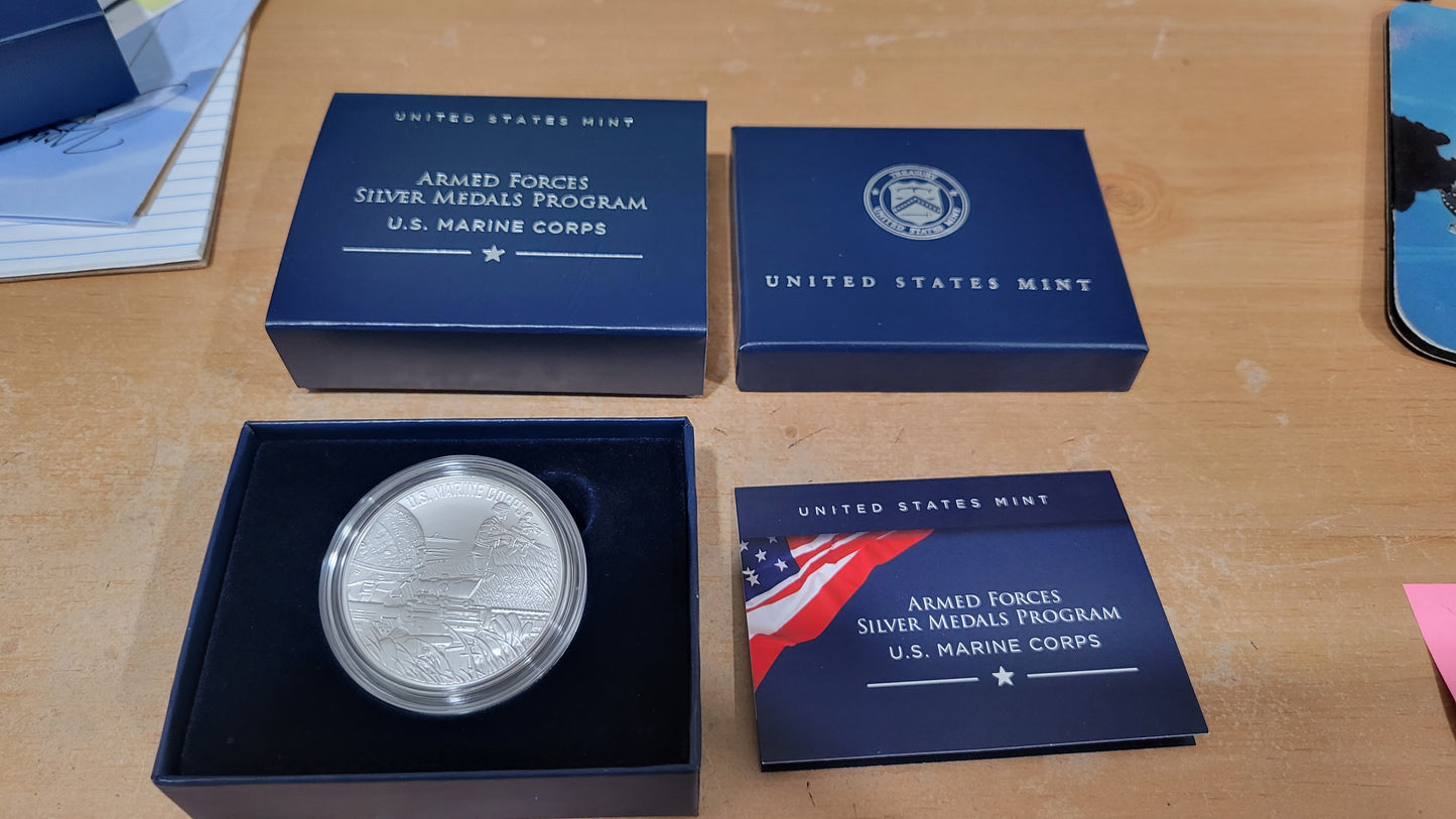 2023 U.S. Mint  U.S. Marine Corps One-Ounce Silver Medal