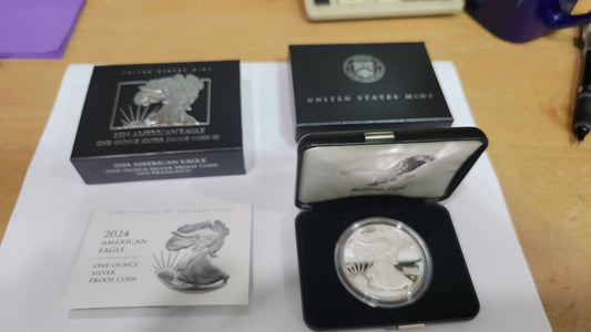 American Eagle 2024 One Ounce Silver Proof Coin (S) 24EM