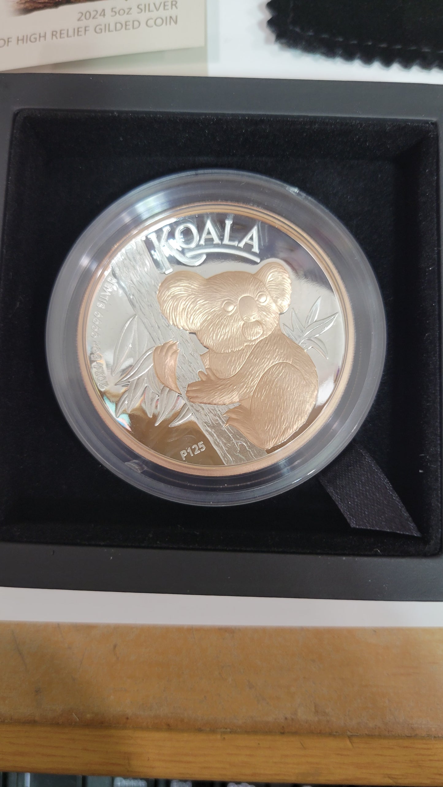 Australian Koala 2024 5oz Silver Proof High Relief Gilded Coin