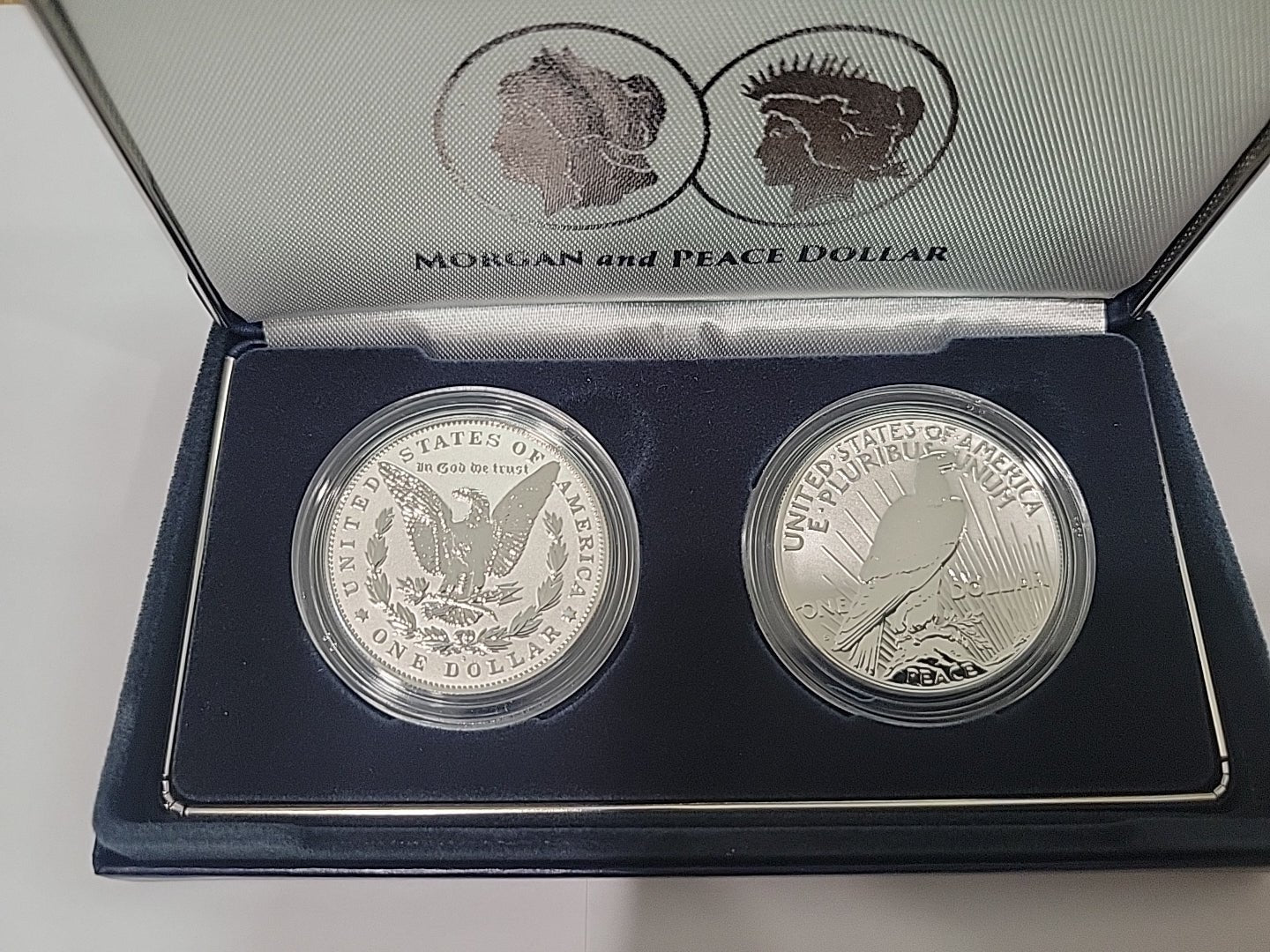 Morgan and Peace Dollar 2024 Two-Coin Reverse Proof Set 24XS