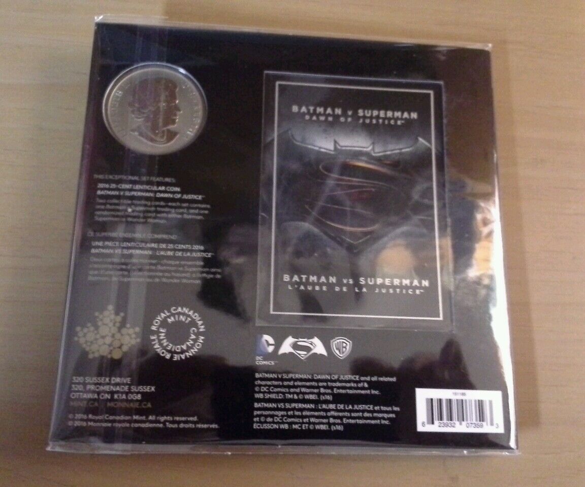 2016 Canada 25 Cents 3D Coin – Batman v Superman: Dawn of JusticeTM  Superman