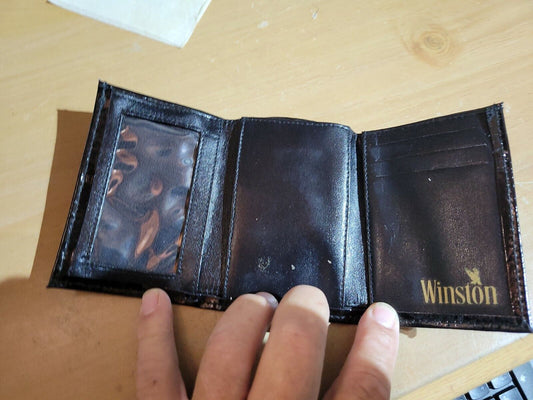 Winston Cigarettes Black Leather Wallet New/unused