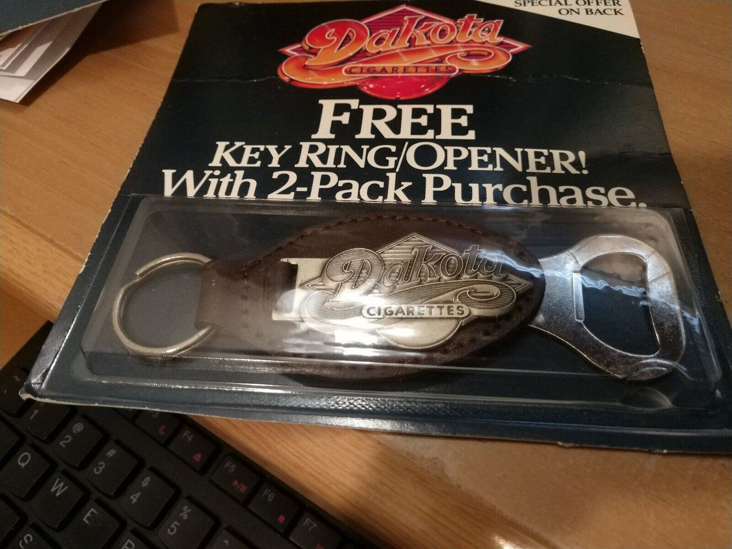 Dakota Cigarettes Leather Keyring Bottle Opener