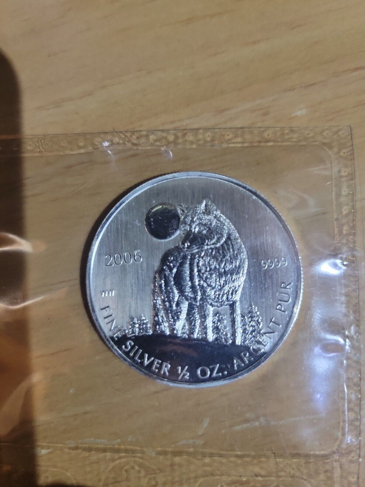 2006 Canada 1/2 Oz Silver Timberwolf Coin