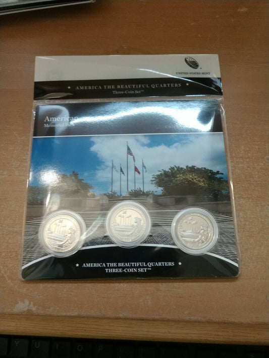 U.S. Mint ATB American Memorial Park 2019 Quarter, 3-Coin Set