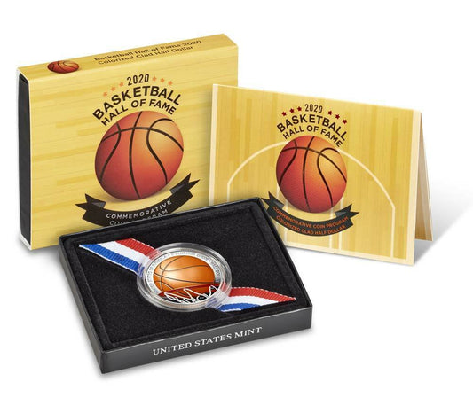 U.S. Mint  Basketball Hall of Fame 2020 Colorized Half Dollar