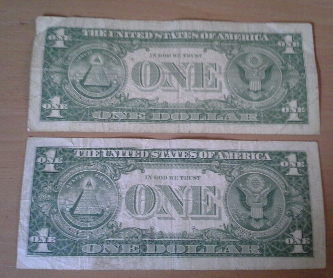 Lot of Five 1957 One Dollar Silver Certificates