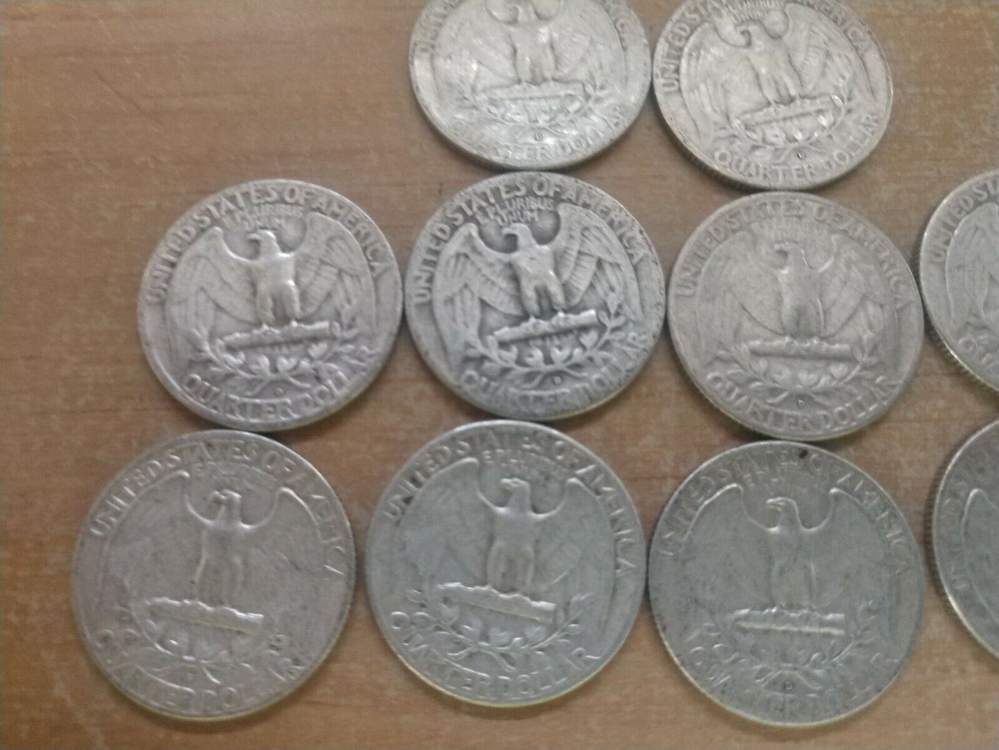 Lot of Ten U.S. Quarters From The 1950'S