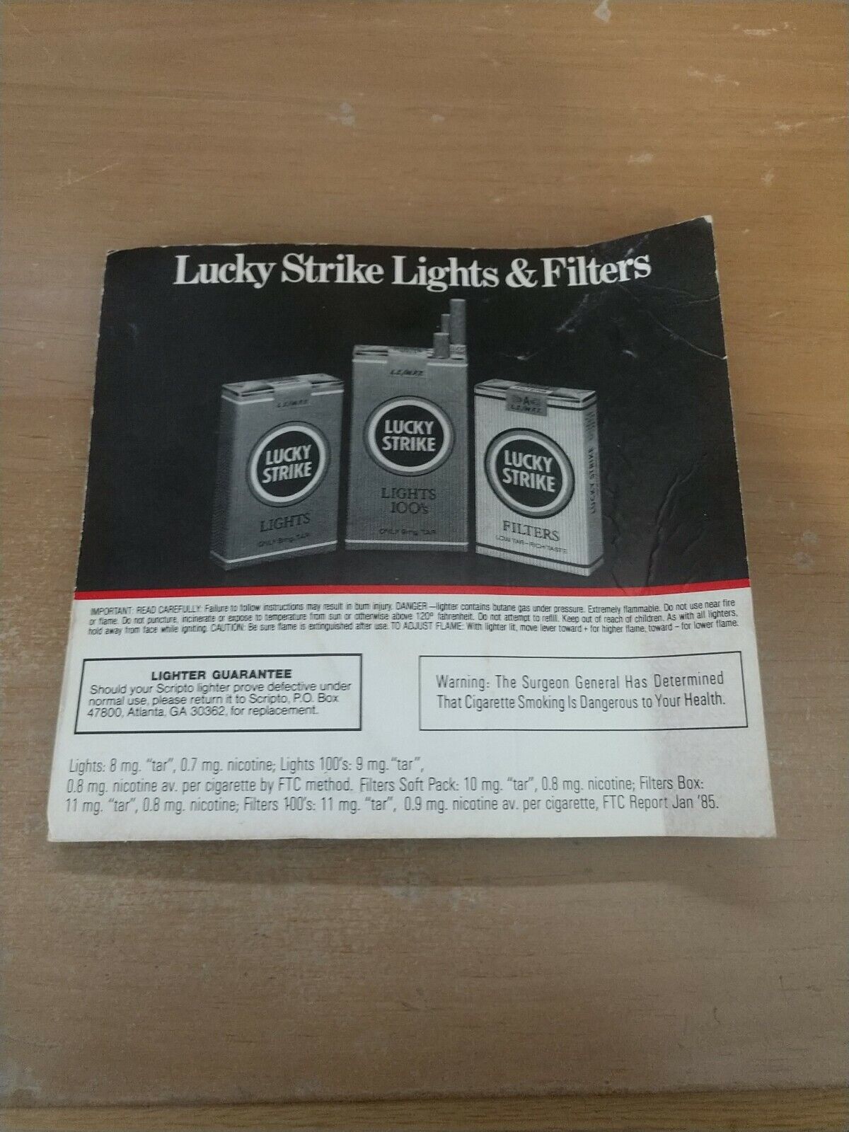 Lucky Strike Filters Cigarettes Light My Lucky Disposable Lighter