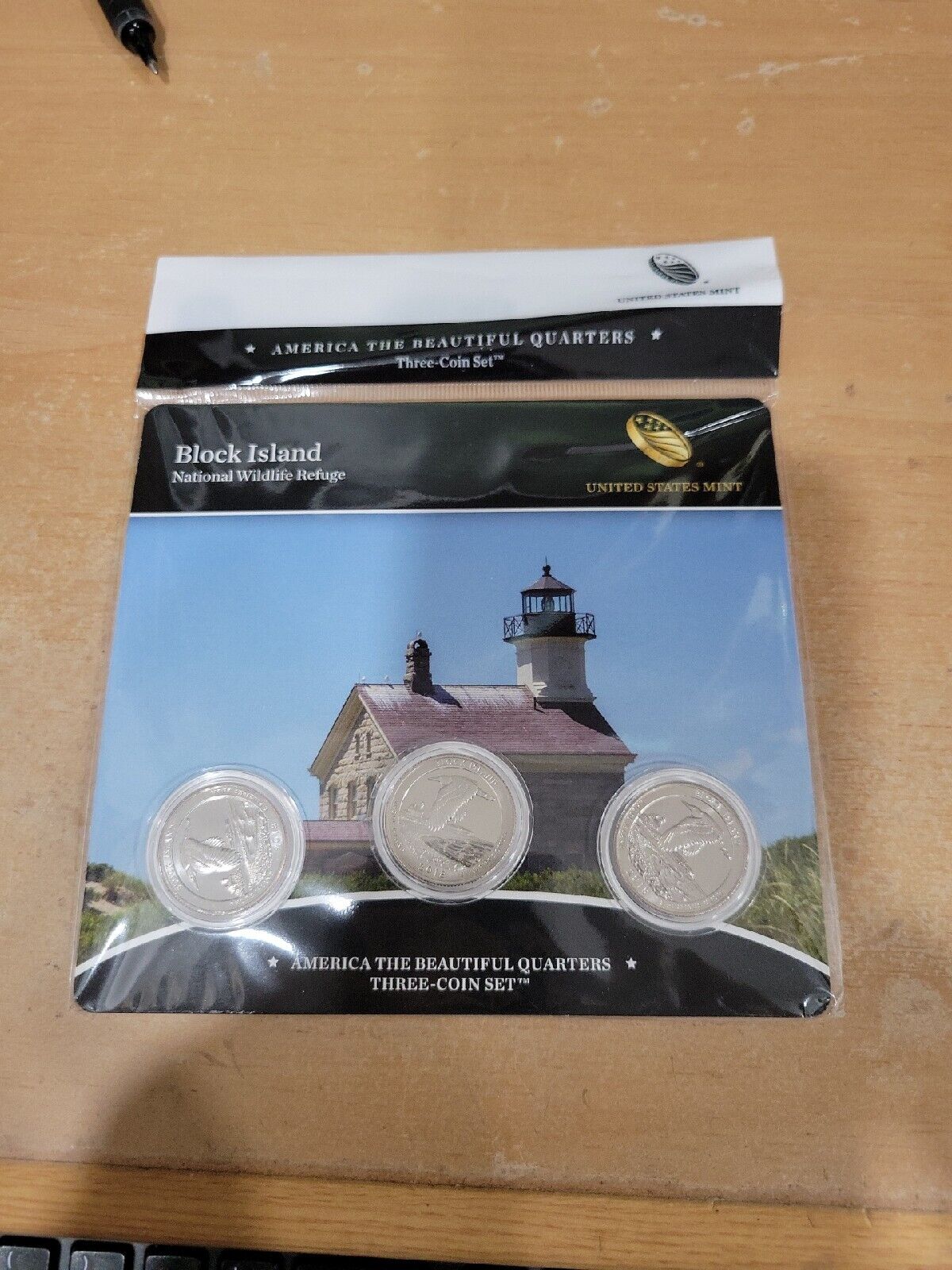 America The Beautiful Quarters 3 Coin Set Block Island