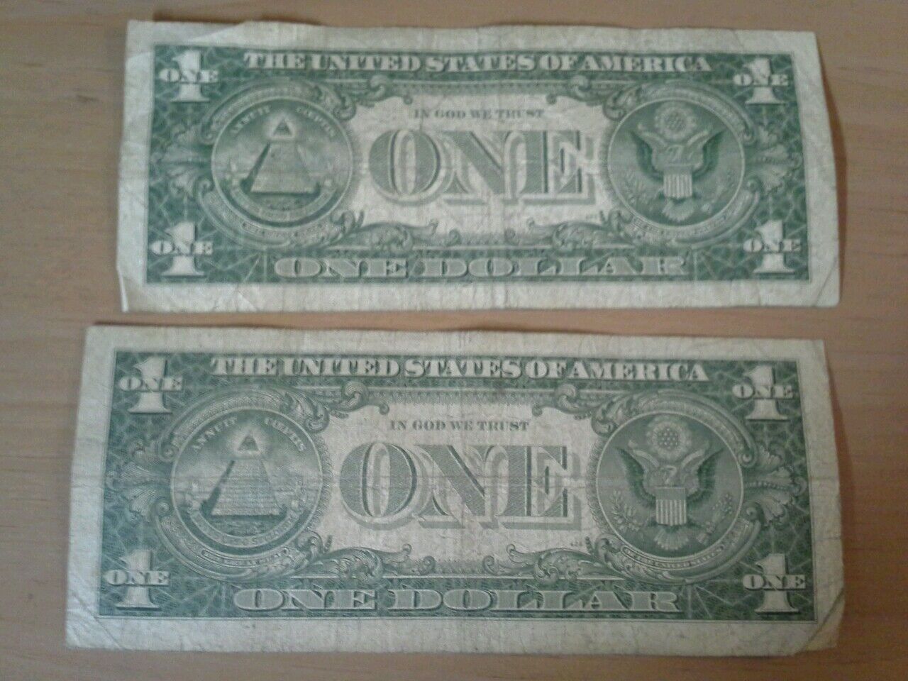 Lot of Seven 1957B One Dollar Silver Certificates