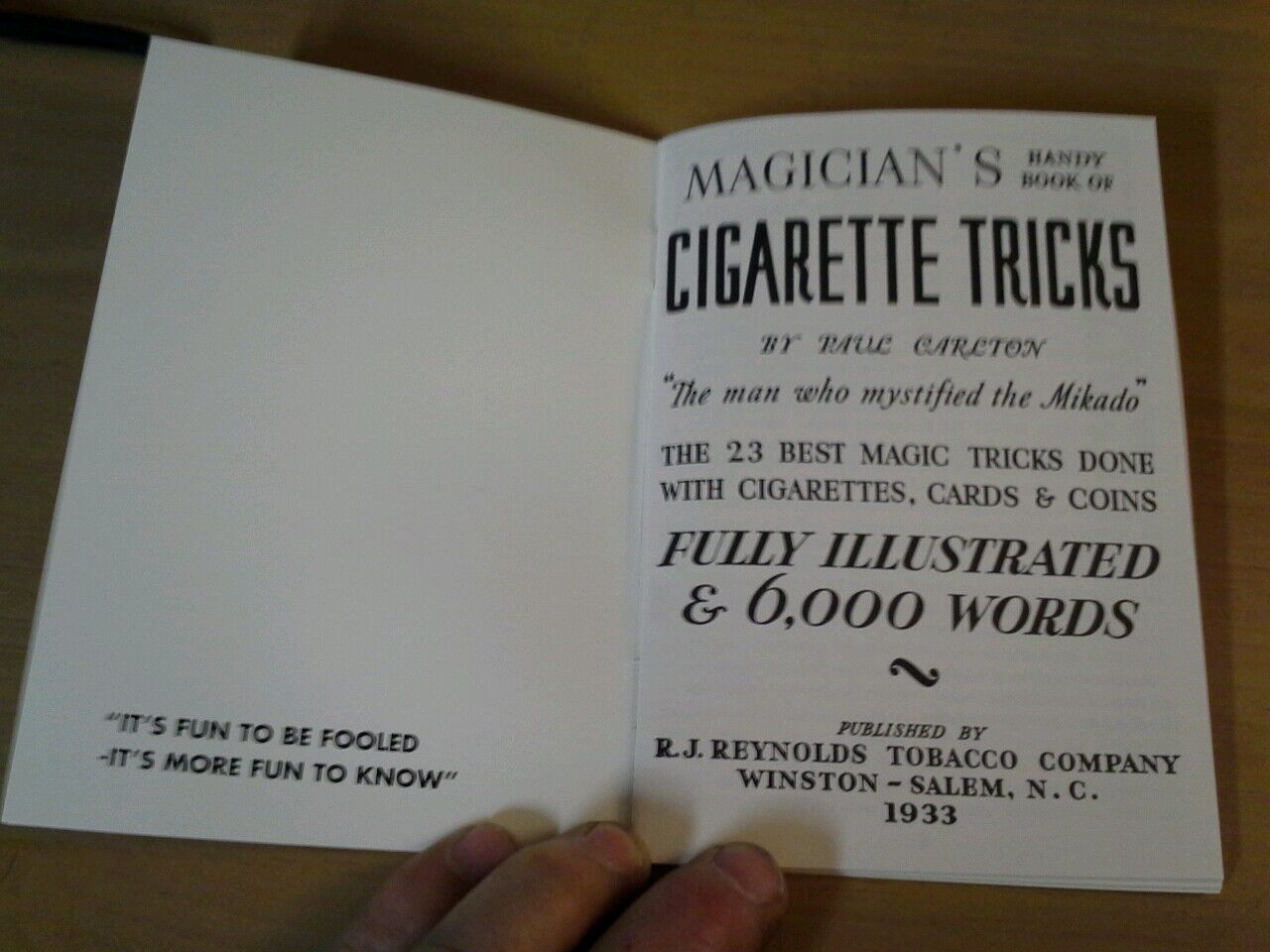 Camel cigarettes Camel's Classic Book Of Magic