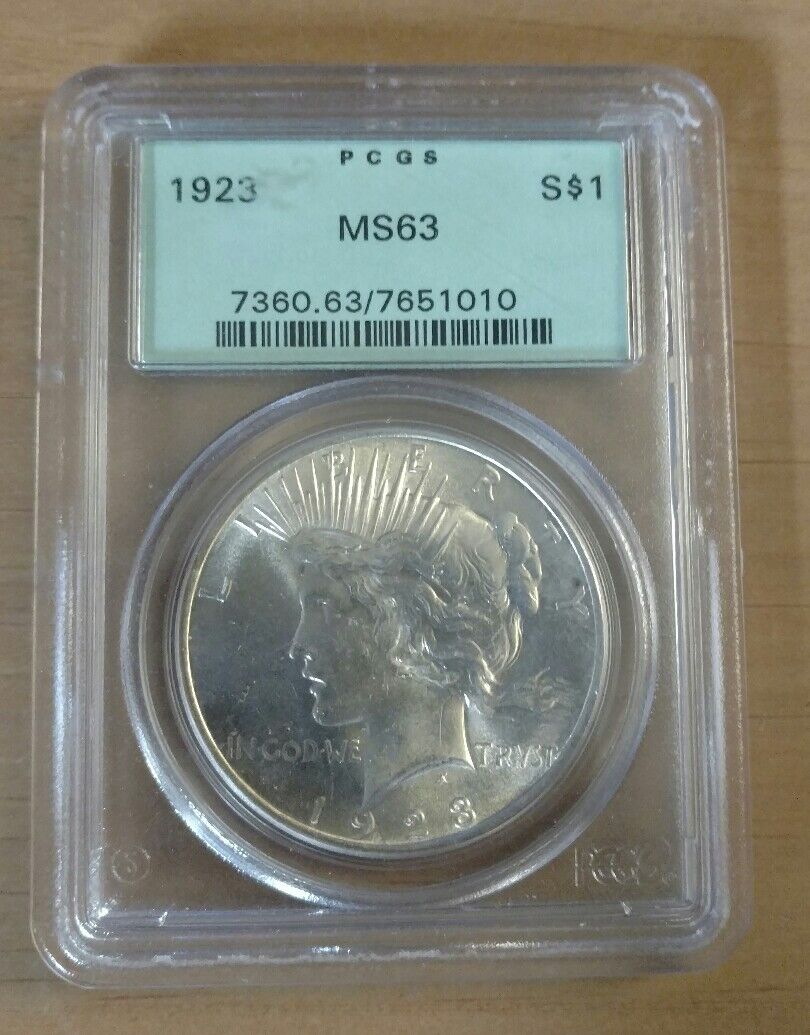 1923 PCGS MS63 Peace Silver Dollar