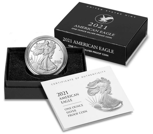 American Eagle 2021 One Ounce Silver Proof Coin S New design 21EMN