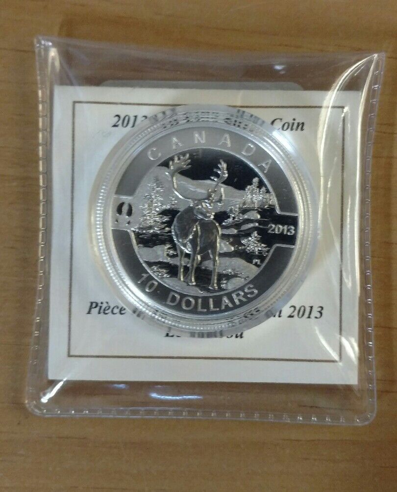 2013 O Canada The Caribou 1/2 oz Silver Coin