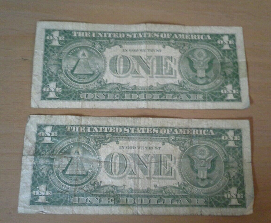 Lot of Seven 1957B One Dollar Silver Certificates