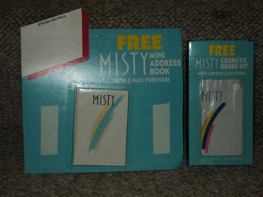 Misty Cigarettes Cosmetic brush kit & Mini Address Book