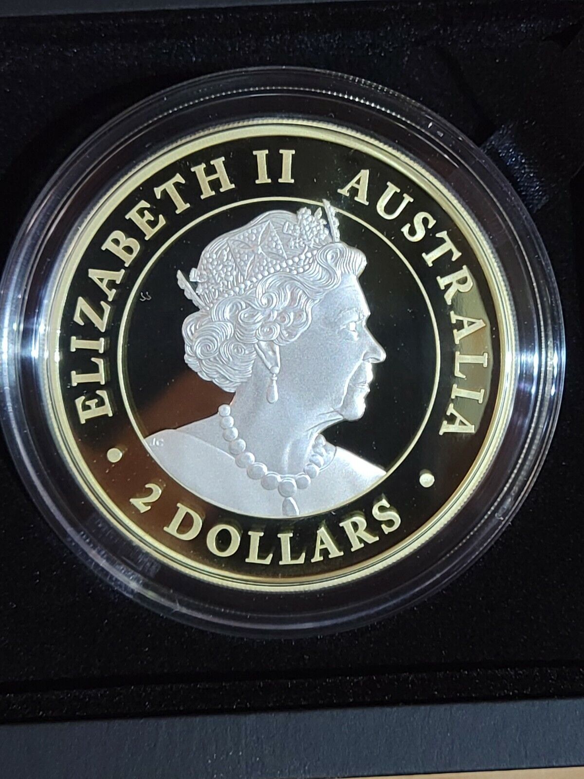 Australian Kangaroo 2022 2oz Silver Reverse Gilded Coin Perth Mint