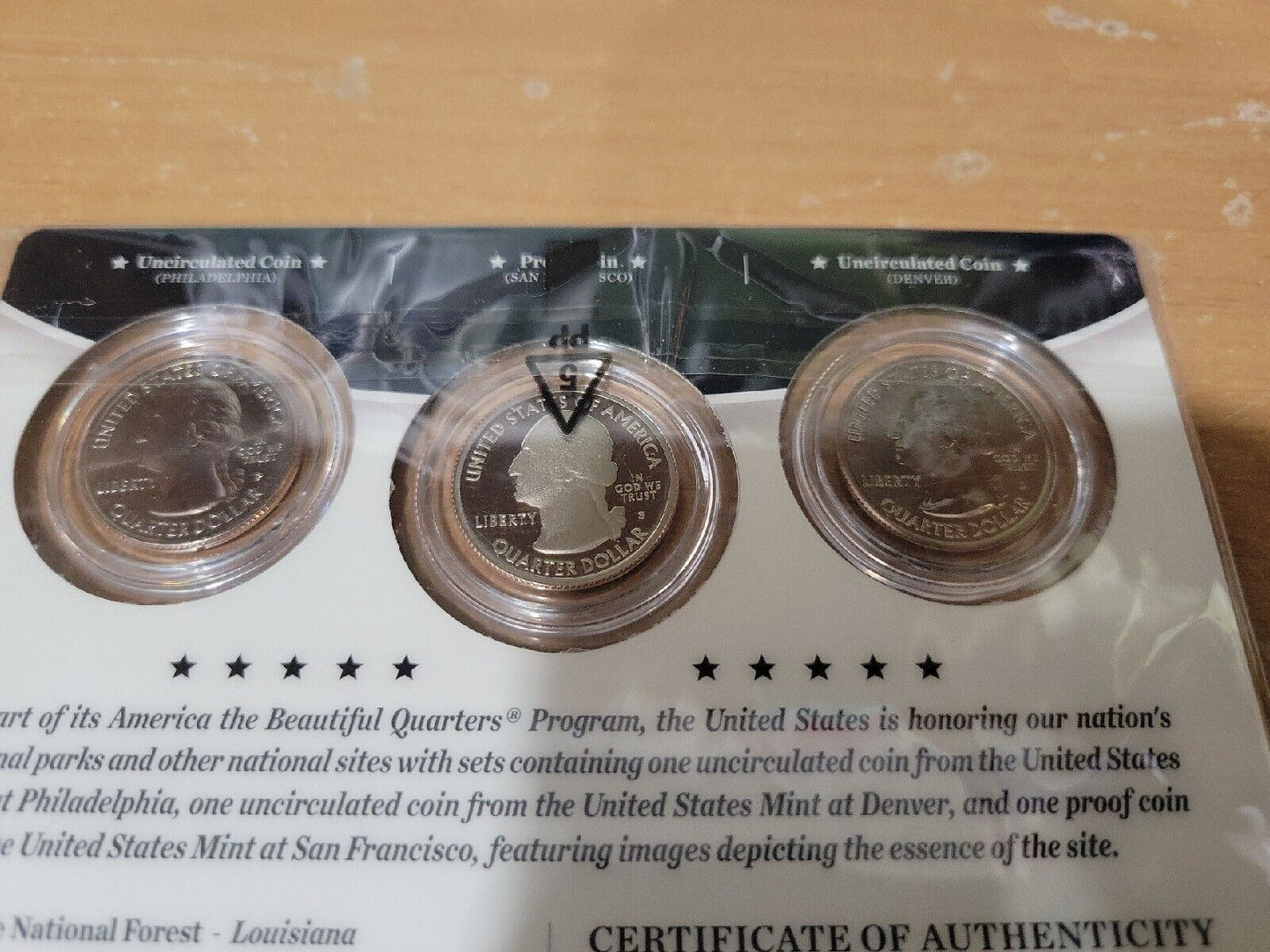 America The Beautiful Quarters 3 Coin Set Kisatchie National Forest