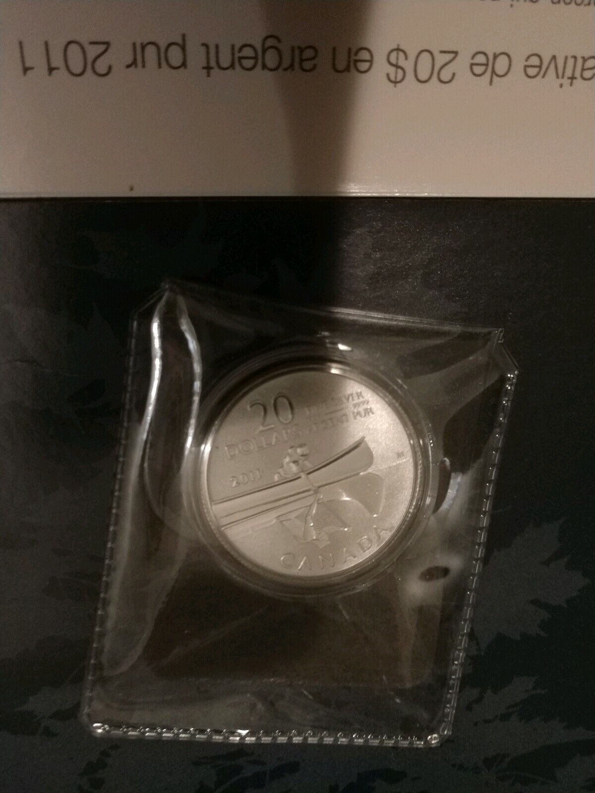 CANADA 2011 Canoe $20 for 20 SILVER COIN OGP 1499