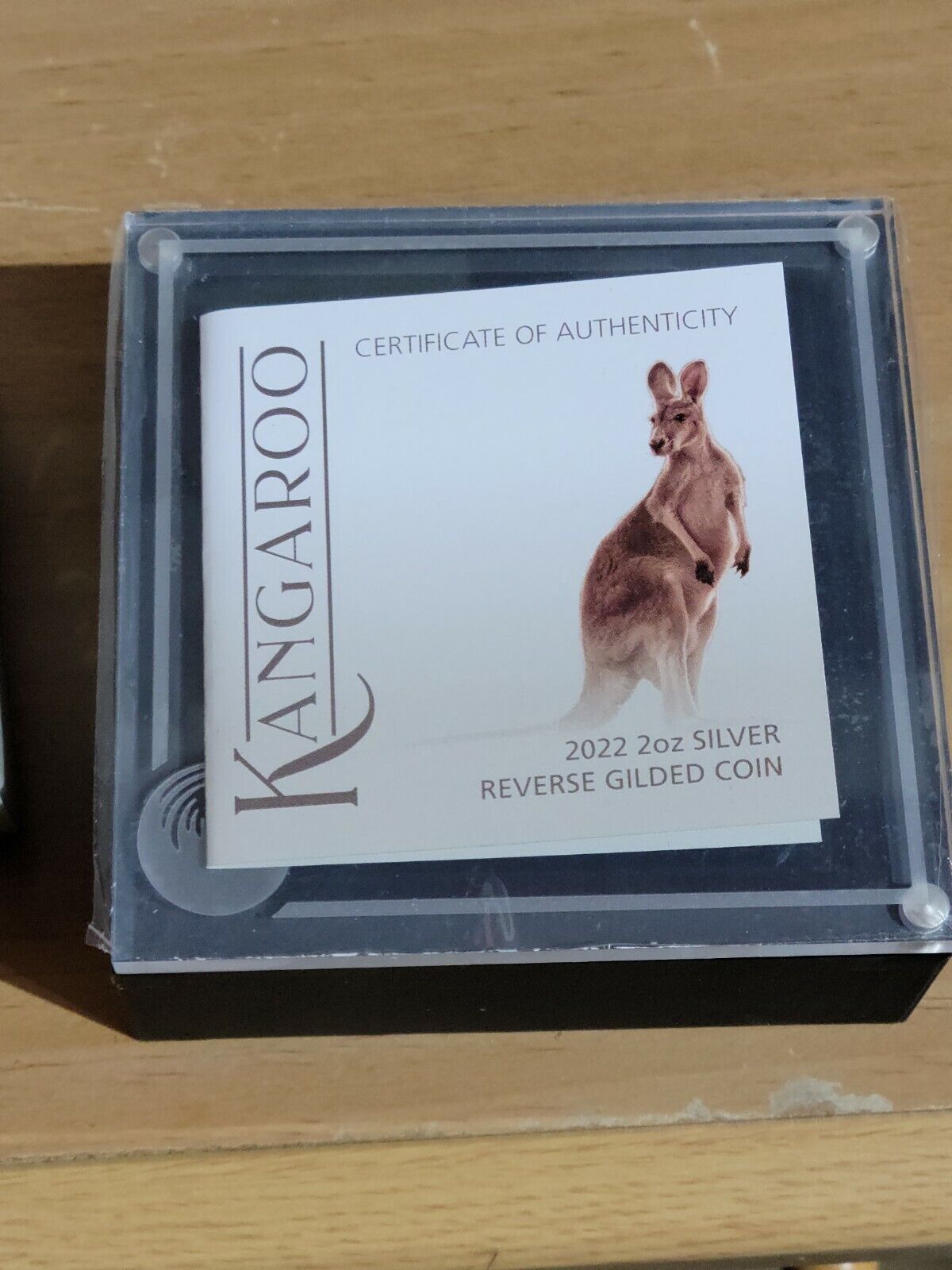 Australian Kangaroo 2022 2oz Silver Reverse Gilded Coin Perth Mint