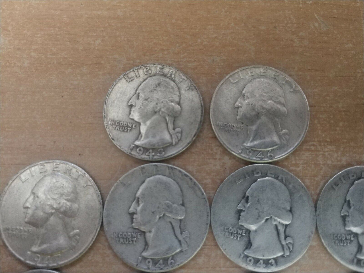 Lot of Ten U.S. Quarters From The 1940'S