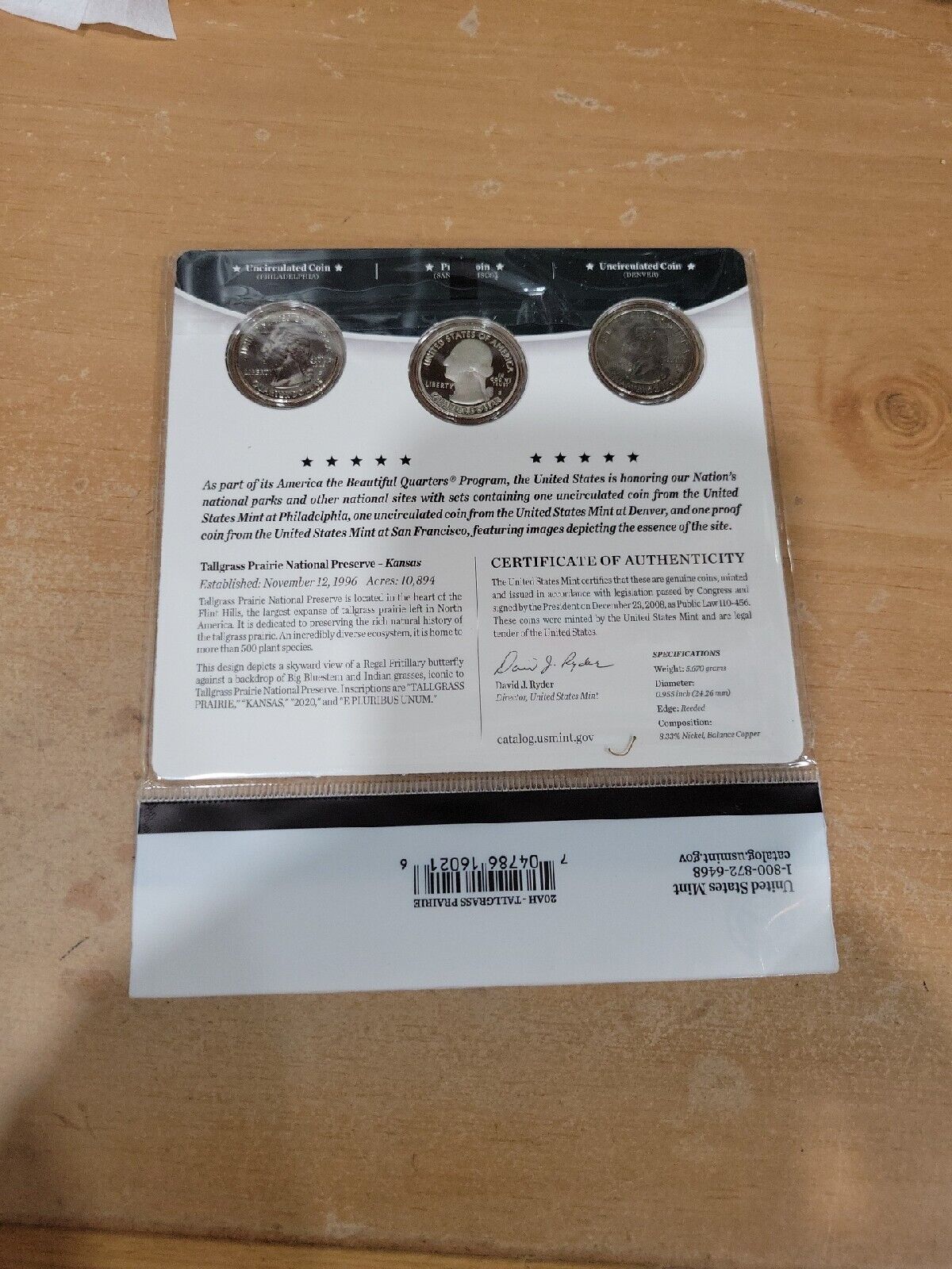 America The Beautiful Quarters 3 Coin Set Tallgrass Prairie