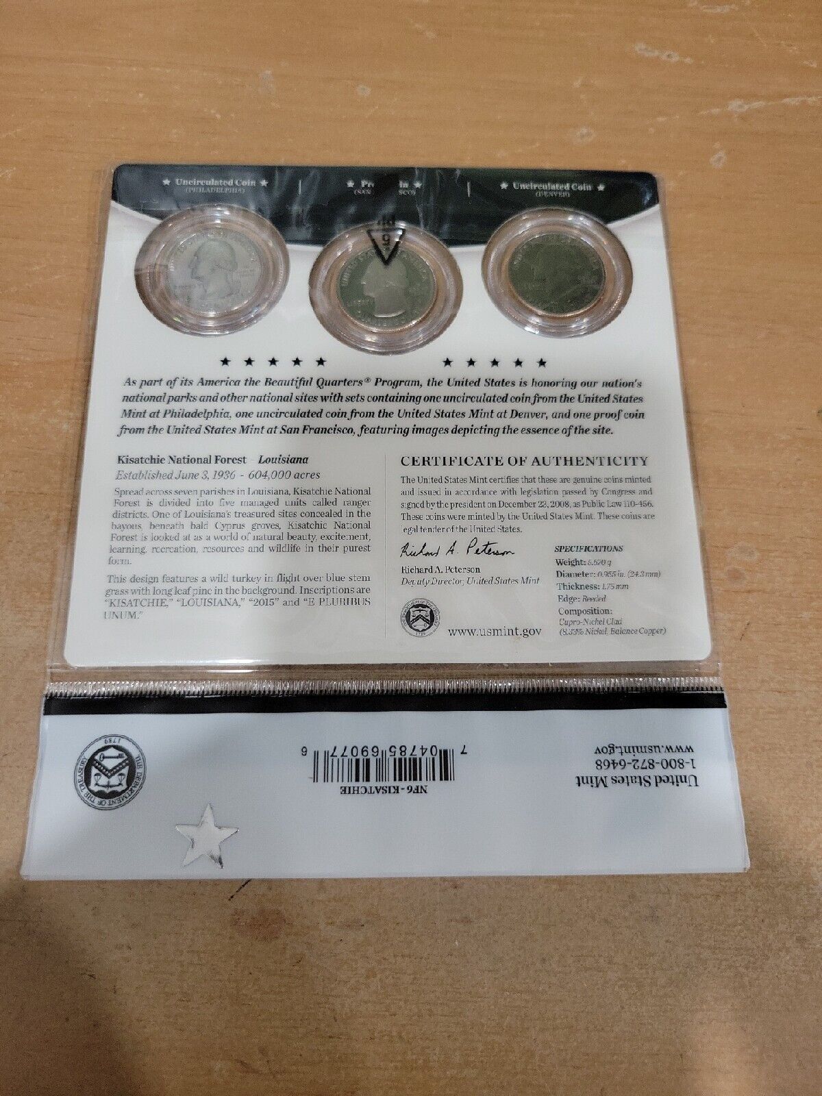 America The Beautiful Quarters 3 Coin Set Kisatchie National Forest
