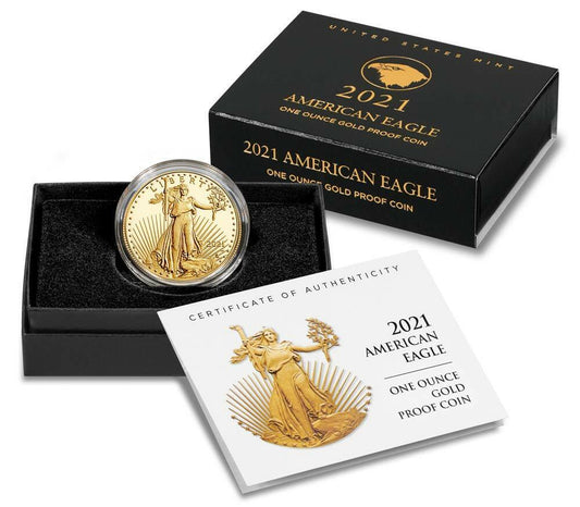 American Eagle 2021 One Ounce Gold Proof Coin type 2