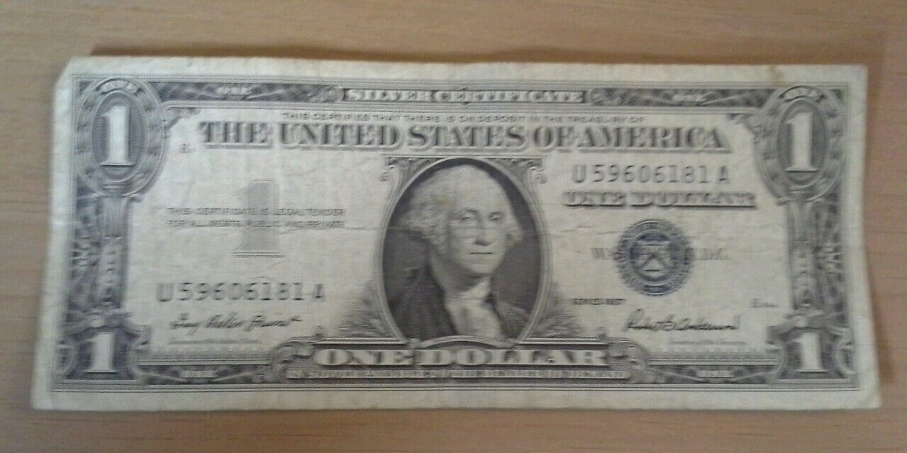 Lot of Five 1957 One Dollar Silver Certificates