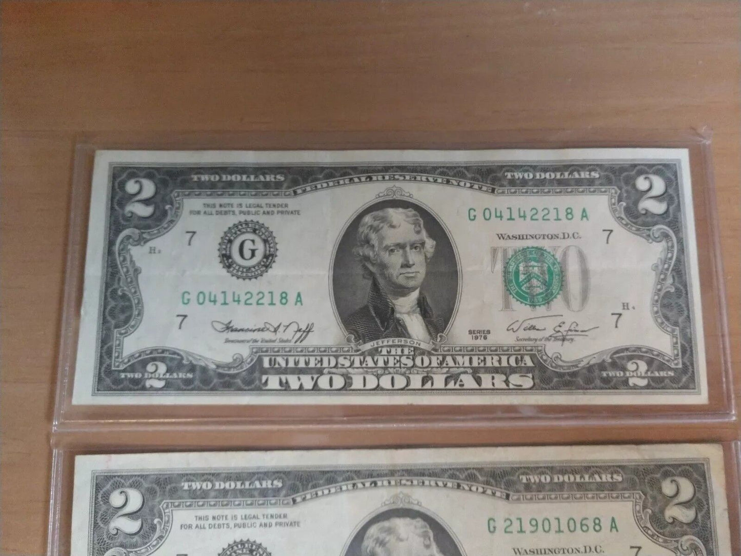 Lot of Three series 1976 $2.00 Federal Reserve Notes Lightly Circulated