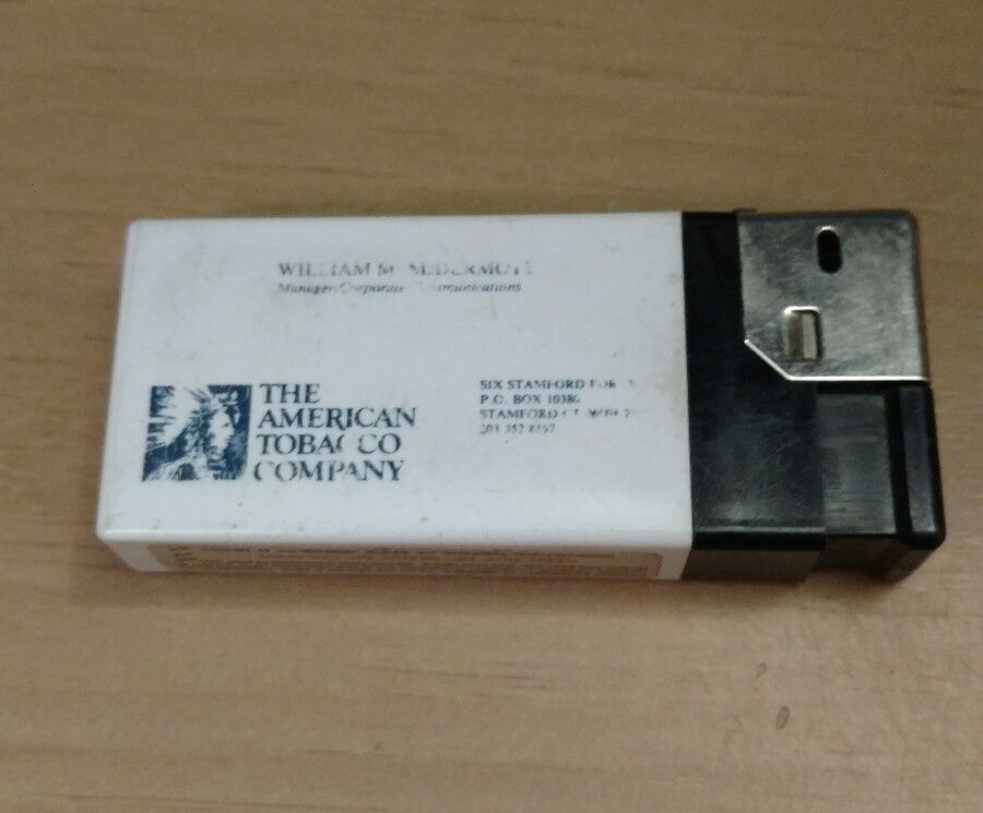 The American Tobacco Company White Disposable Lighter