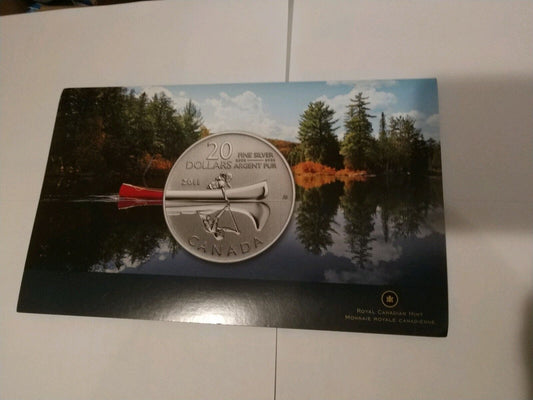 CANADA 2011 Canoe $20 for 20 SILVER COIN OGP 1499