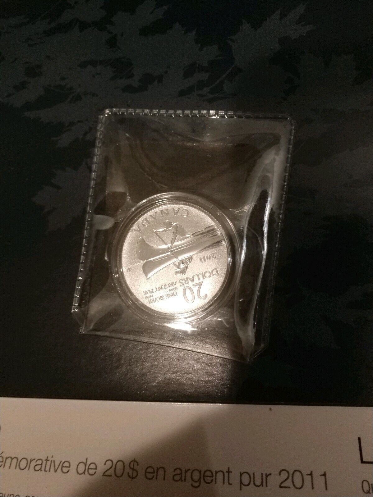 CANADA 2011 Canoe $20 for 20 SILVER COIN OGP 1499