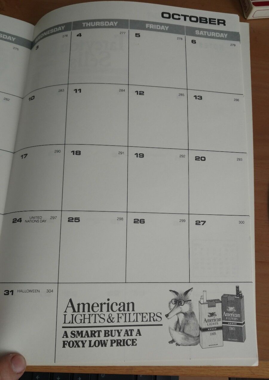 The American Tobacco Company 1990 Modern American Planner