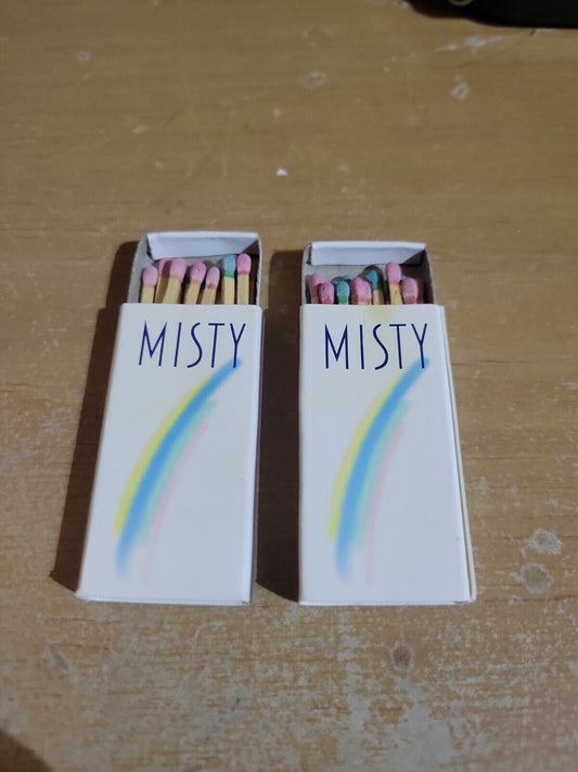 Set of Two Misty Slims Cigarettes Matchboxes