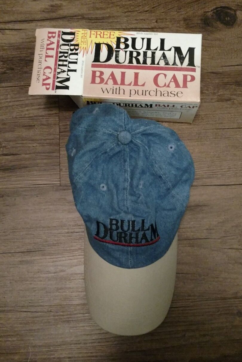 Bull Durham Cigarettes Ball Cap Blue and White