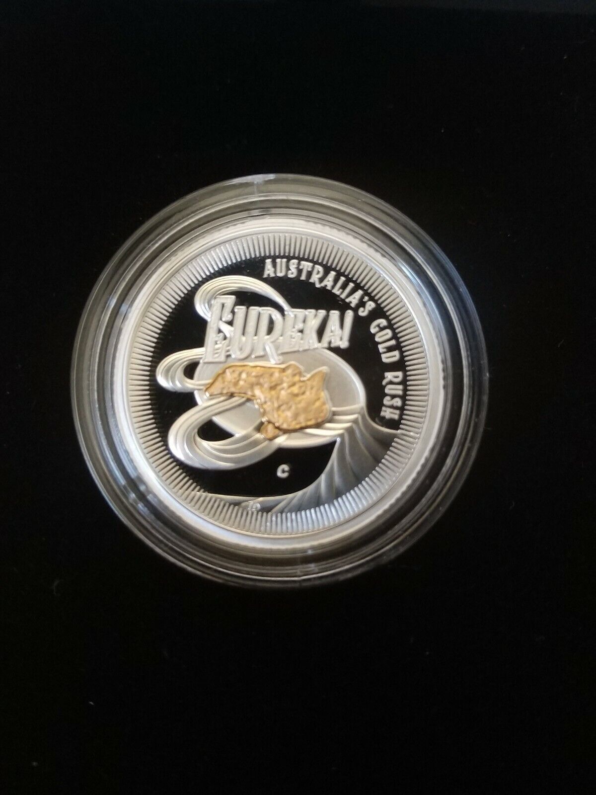 Eureka! Australia's Gold Rush 2020 $1 Selectively Gold Plated Silver Proof 'C' M