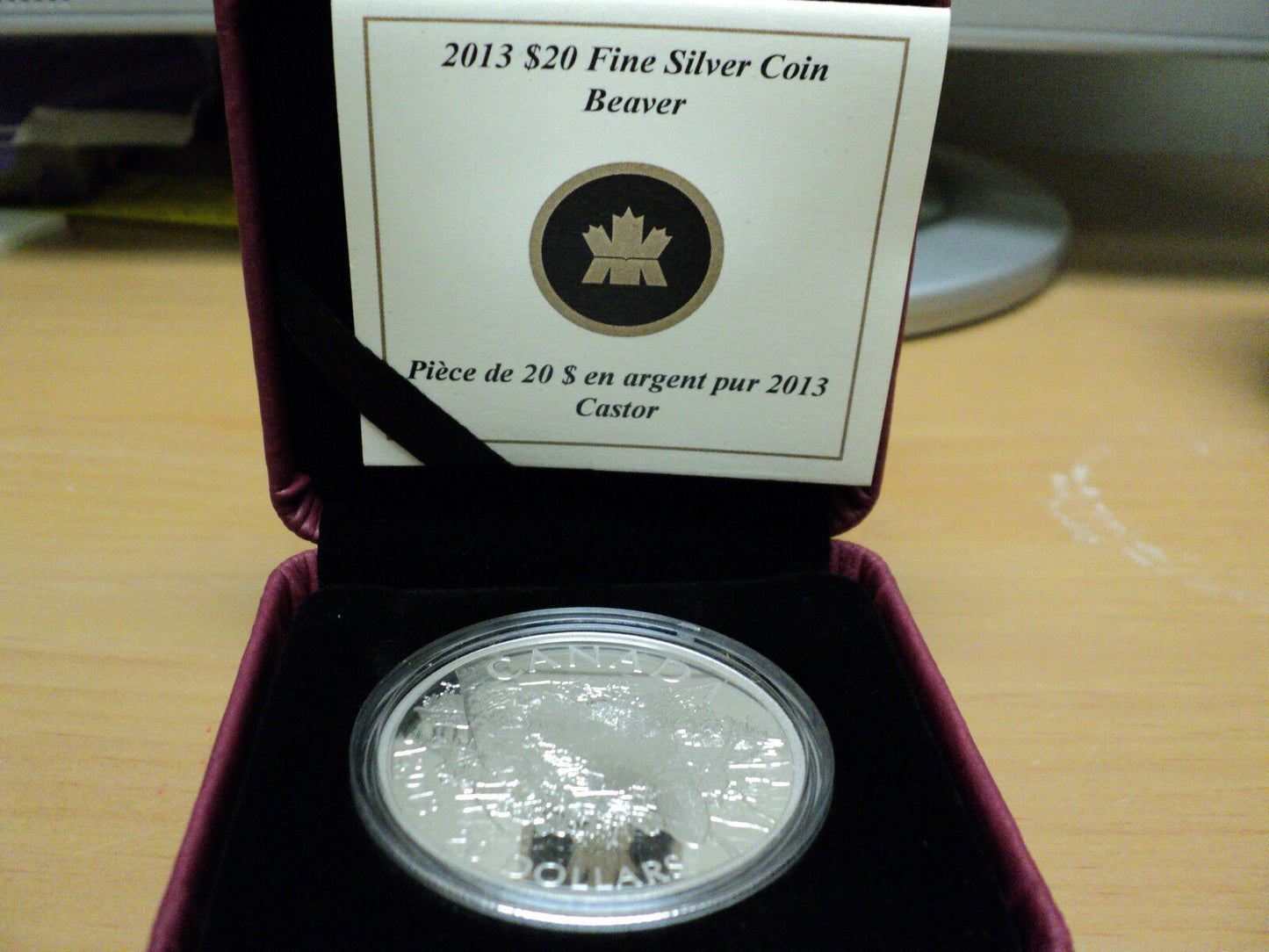 2013 Canadian $20 Dollar Beaver  1 Oz Fine Silver Coin