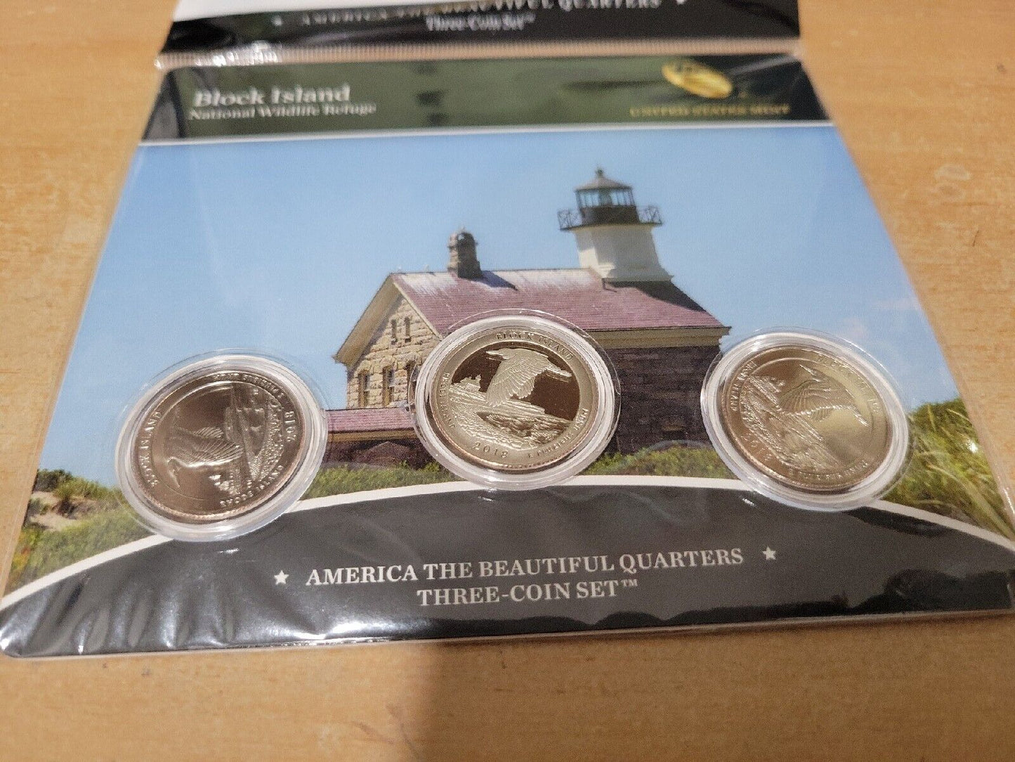 America The Beautiful Quarters 3 Coin Set Block Island