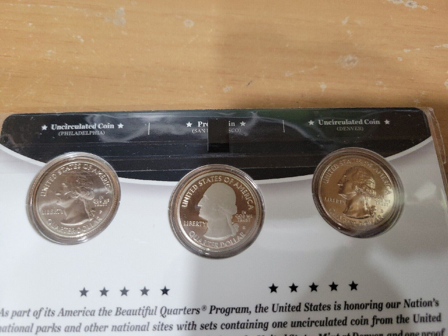 America The Beautiful Quarters 3 Coin Set Weir Farm National Historic site