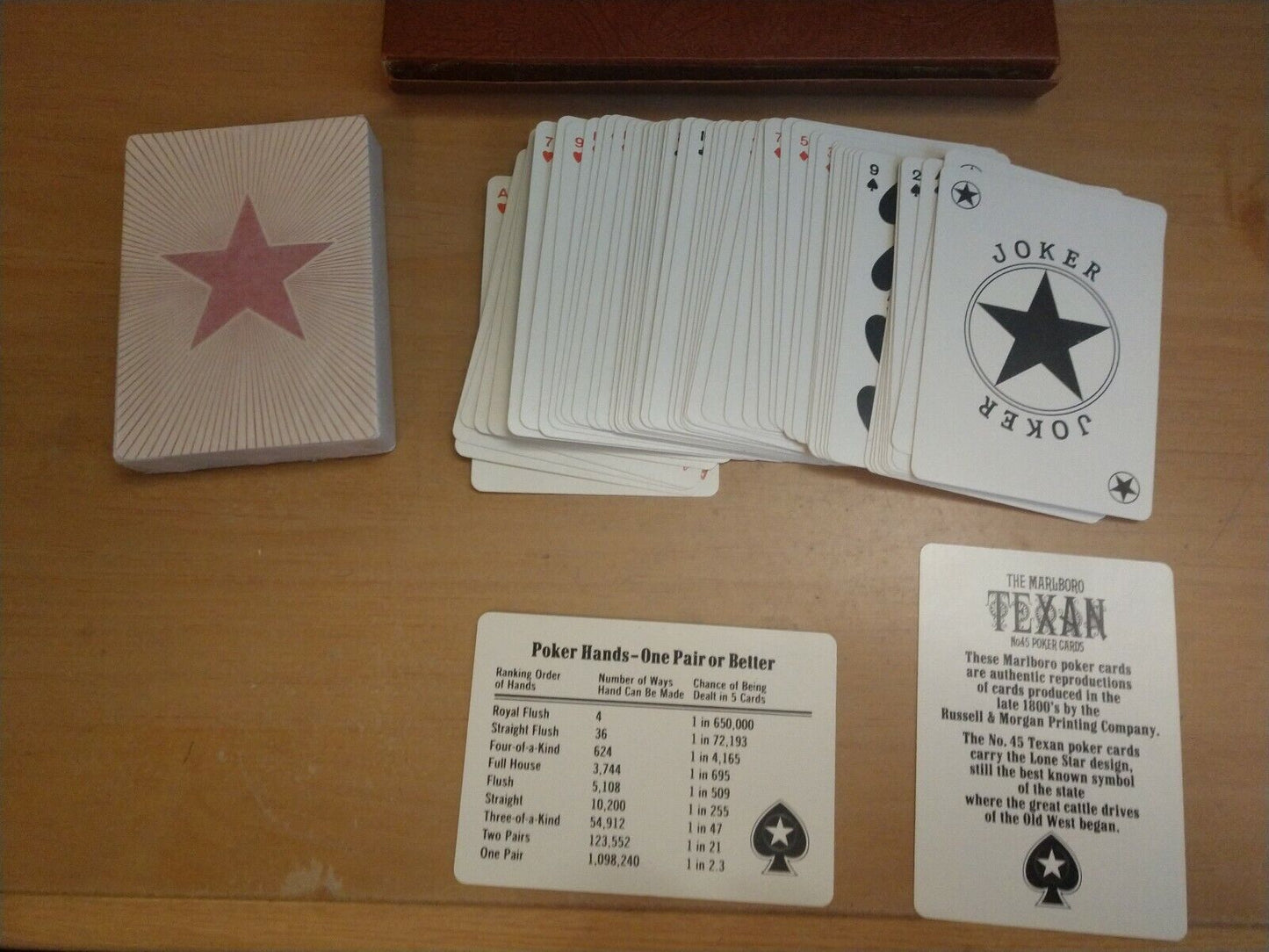 Marlboro Cigarettes Texan No. 45 Poker cards Set of two decks