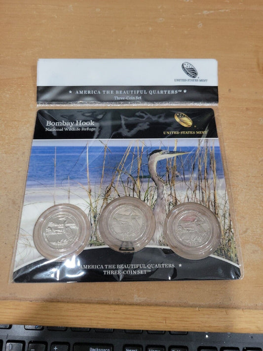 America The Beautiful Quarters 3 Coin Set Bombay Hook