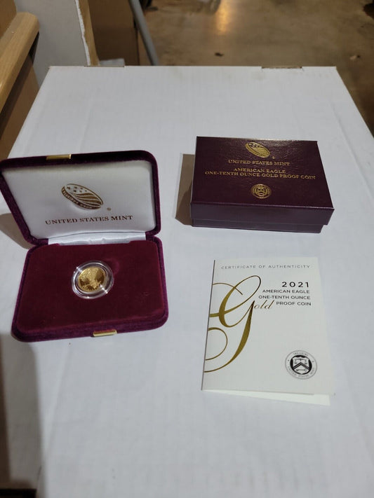 U.S. Mint American Eagle 2021 One Tenth Ounce Gold Proof Coin