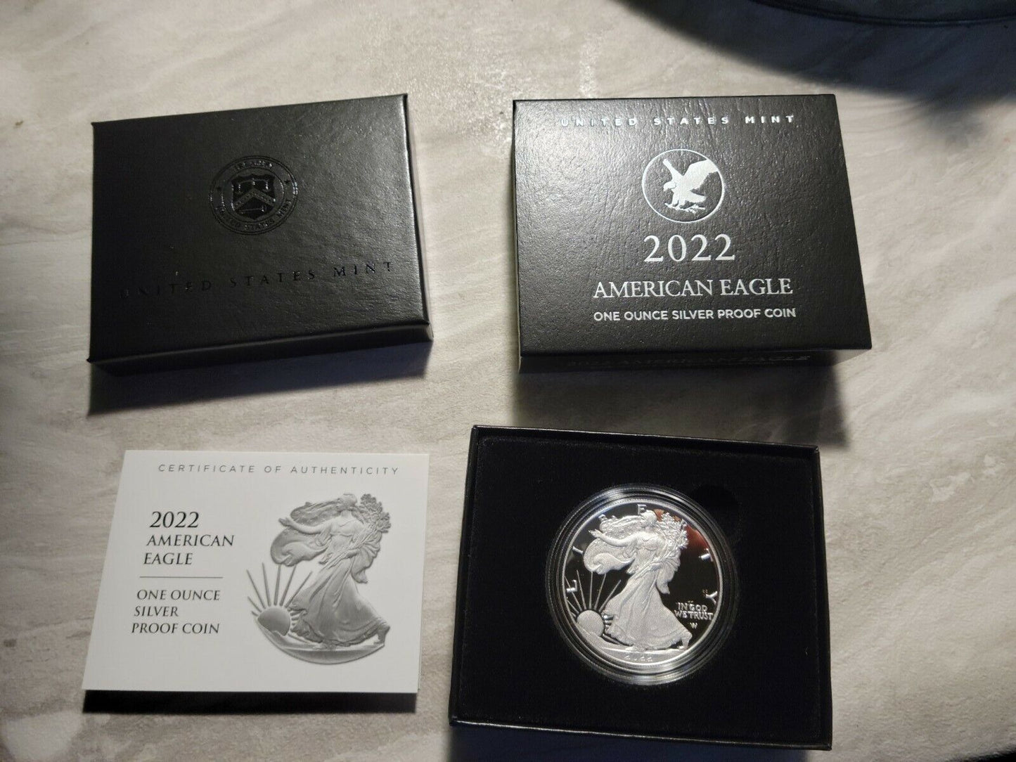 American Eagle 2022 W One Ounce Silver Proof Coin 22EA