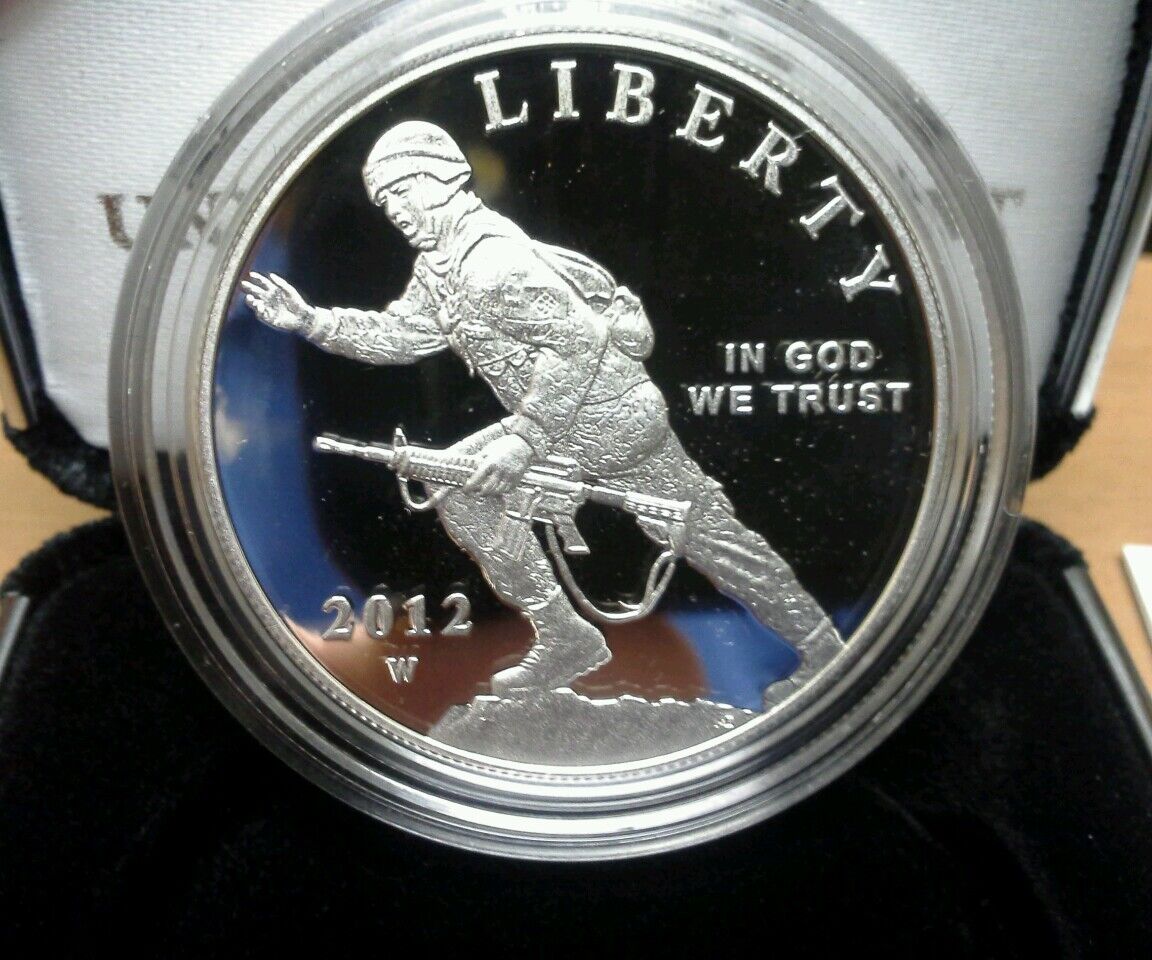 2012-W Infantry Soldier Proof Commemorative Silver Dollar