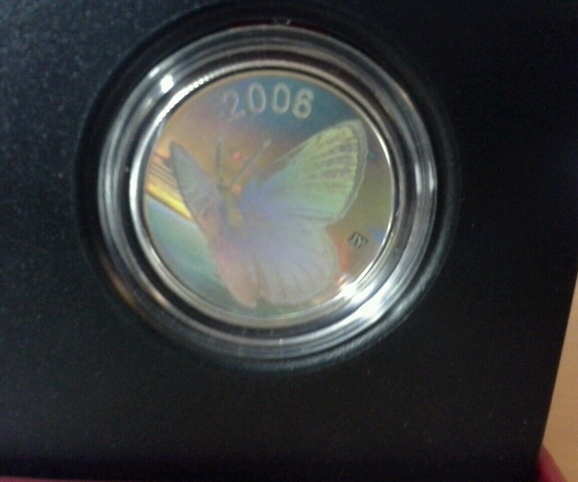 2006 Canada Silvery Blue Butterfly  50 cents Coin