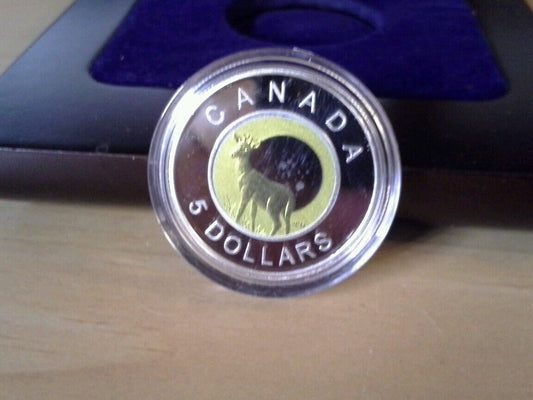 2011 Silver & Niobium Canadian $5 Full Hunter's Moon (W/Box&CoA) 7800